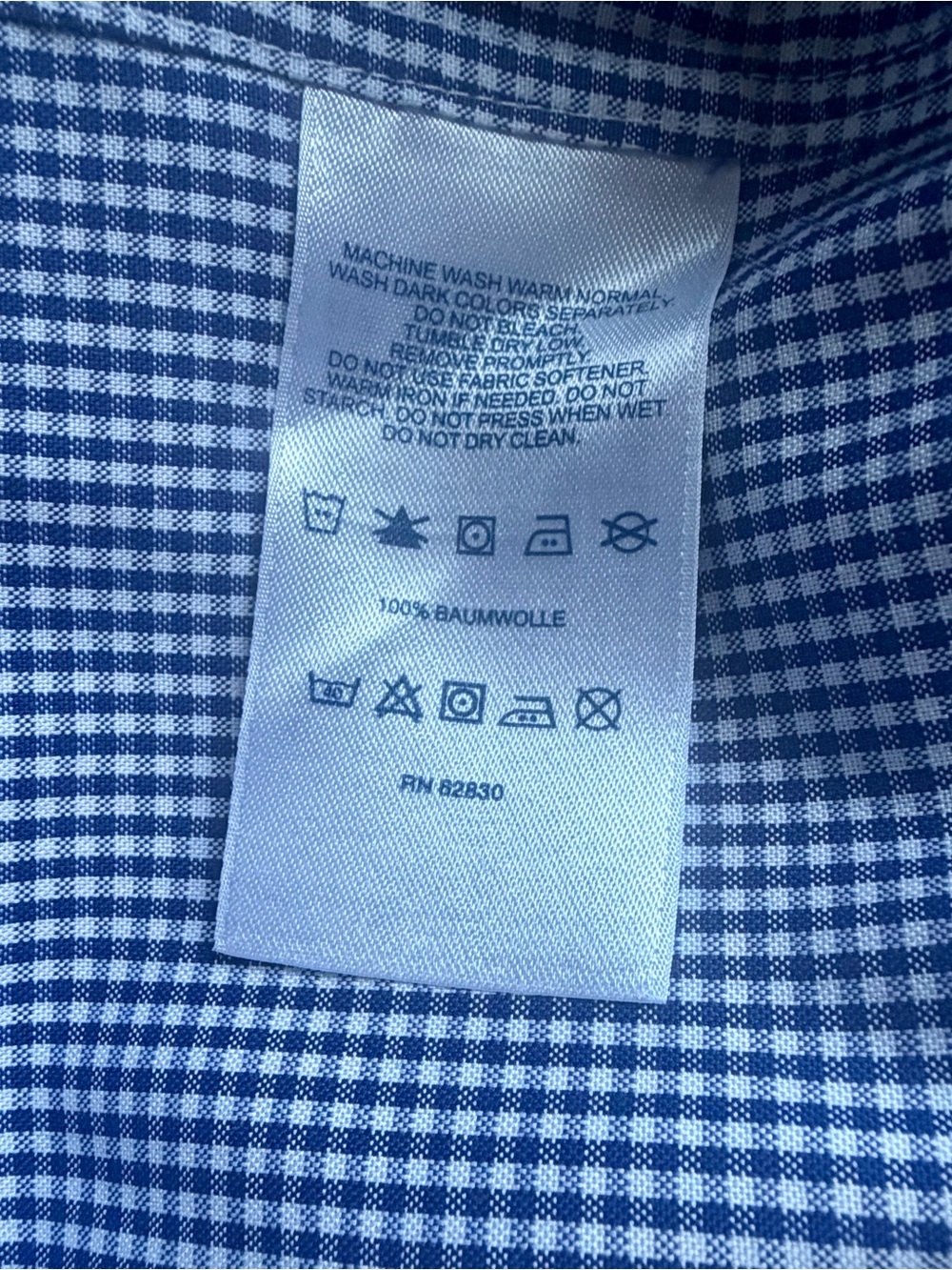 Land’s End Set of 3 TALL Blue Cotton Button-downs - Picture 6 of 6
